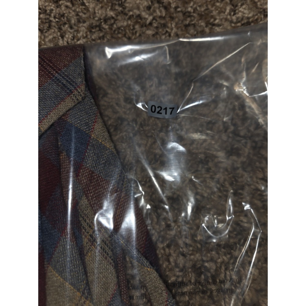 VTG WOOL Tartan Plaid Blue Red Brown TARTAN MEN'S NECK TIE - Picture 10 of 10